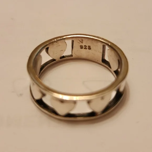 90s silver heart ring - Picture 5 of 8